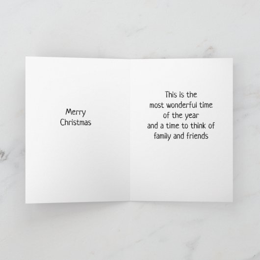 PRETTIG KERSTFEEST VOOR "GEZIN EN VRIENDEN" FEESTDAGEN KAART (Binnen)