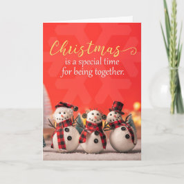 Prettig kerstfeest voor iedereen Leuke sneeuwmanne Feestdagen Kaart
