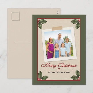 Prettig kerstfeest voor iedereen Uw foto aangepast Feestdagenkaart
