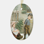 Prettig kerstfeest voor jou! keramisch ornament (Links)