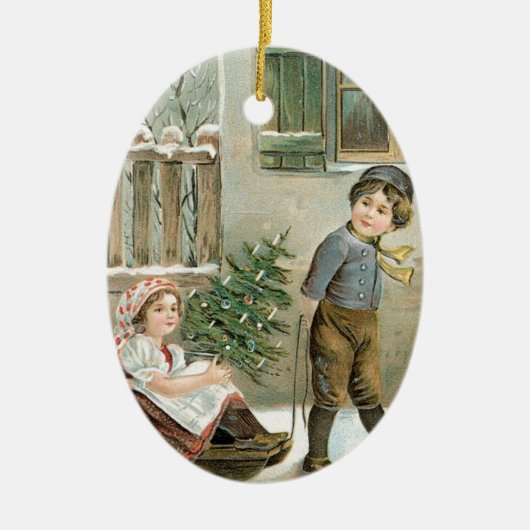 Prettig kerstfeest voor jou! keramisch ornament (Voorkant)