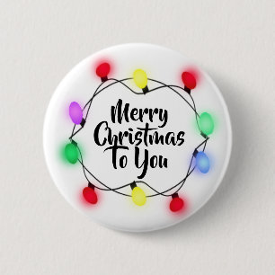 Prettig kerstfeest voor jou Kerstverlichting Vakan Ronde Button 5,7 Cm