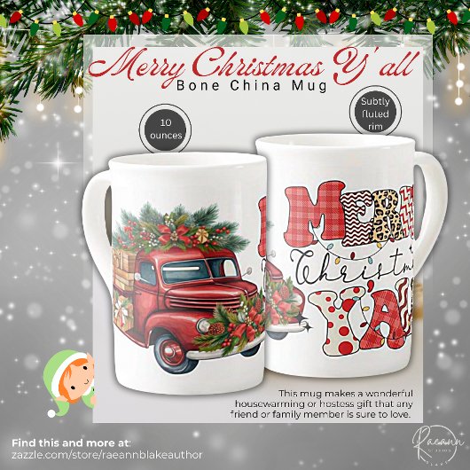 Prettig kerstfeest voor jullie Bone China mok