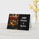**PRETTIG KERSTFEEST VOOR MIJN TWEELING** KAART (Gele Bloem)