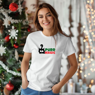 Prettig kerstfeest voor poezenmoeders grappige rod t-shirt