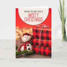 Prettig Kerstfeest voor U en Uw Naaisten Cute Snee Feestdagen Kaart