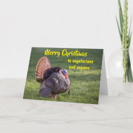 Prettig kerstfeest voor vegetariërs en veganisten. kaart