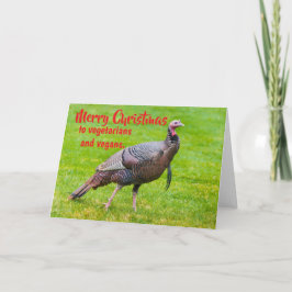 Prettig kerstfeest voor vegetariërs en veganisten. kaart