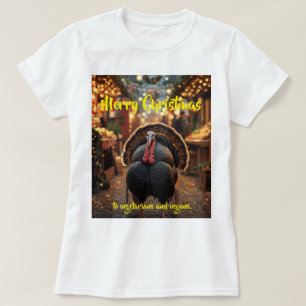 Prettig kerstfeest voor vegetariërs en veganisten. t-shirt