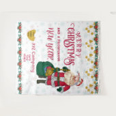 Prettig Kerstfeest Voorspoedig Nieuwjaar Bedrijfsl Wandkleed (Voorkant (horizontaal))