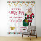 Prettig Kerstfeest Voorspoedig Nieuwjaar Bedrijfsl Wandkleed (In situ)
