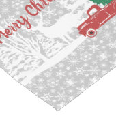 Prettig kerstfeest vrachtwagen en hert medium tafelloper (Hoek)