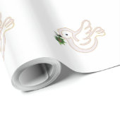 Prettig kerstfeest Vredesduif met hulst Cadeaupapier (Rol Hoek)