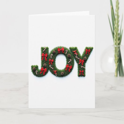 Prettig kerstfeest vreugde kaart (Voorkant)