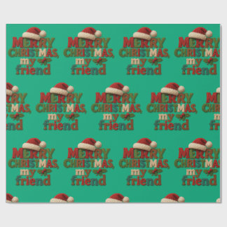 Prettig kerstfeest vriend cadeaupapier