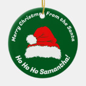 Prettig kerstfeest Vriend Kerstman Hoed Hohoho Keramisch Ornament (Voorkant)