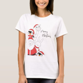 Prettig kerstfeest vrienden t-shirt