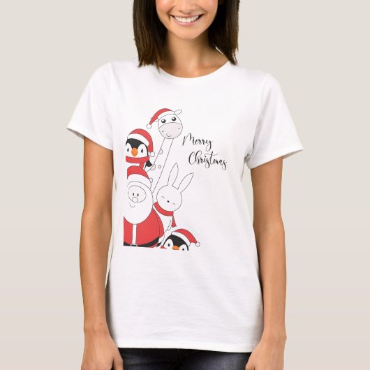 Prettig kerstfeest vrienden t-shirt (Voorkant)