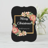 Prettig kerstfeest vrolijk feestdagen Kerstmis Sne Feestdagenkaart (Staand voorkant)