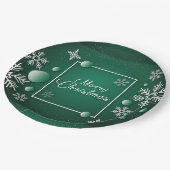 Prettig kerstfeest vrolijk feestdagen Kerstmis Sne Papieren Bordje (Gekanteld)