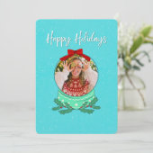 Prettig kerstfeest vrolijk kerstkaart (Staand voorkant)