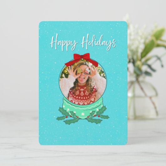 Prettig kerstfeest vrolijk kerstkaart (Staand voorkant)