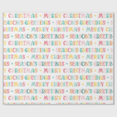 Prettig kerstfeest & vrolijk nieuwjaar cadeaupapier (Vlak)