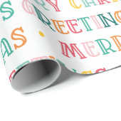 Prettig kerstfeest & vrolijk nieuwjaar cadeaupapier (Rol Hoek)