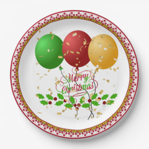 Prettig kerstfeest, vrolijk ontwerp, papieren bordje
