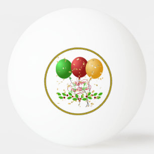 Prettig kerstfeest, vrolijk ontwerp, pingpongbal