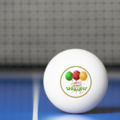 Prettig kerstfeest, vrolijk ontwerp, pingpongbal (Net)