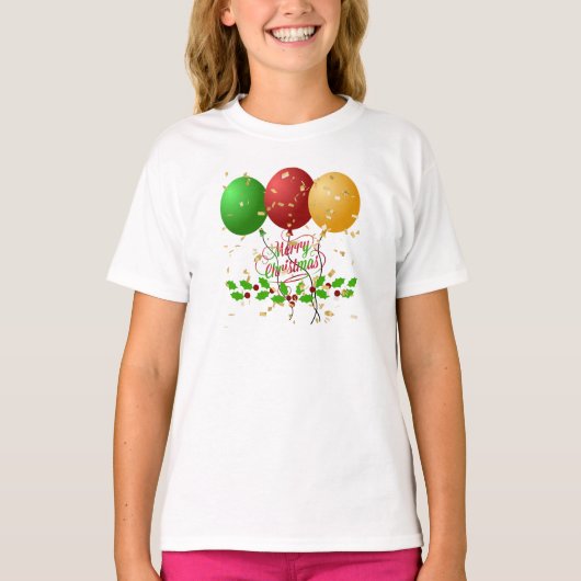 Prettig kerstfeest, vrolijk ontwerp, t-shirt (Voorkant)