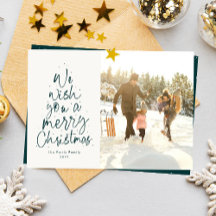 Prettig kerstfeest vrolijke groene gezinsfoto