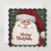 Prettig kerstfeest Vrolijke rode kerstkaart met ke (Voorkant)