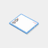 Prettig kerstfeest Vrolijke Schnauzer Puppy Naam Post-it® Notes (Schuin)