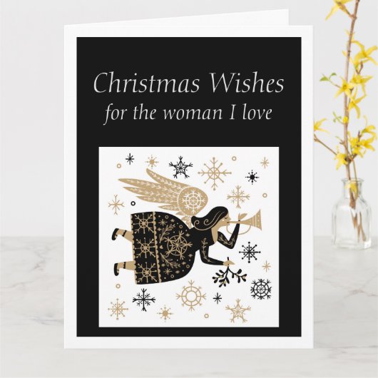 Prettig kerstfeest vrouw die ik liefheb Speciale E Kaart (Gele Bloem)