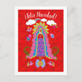 Prettig kerstfeest, Vrouwe van Guadalupe Briefkaart (Voorkant)