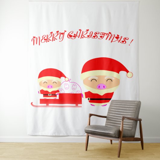 Prettig kerstfeest wandkleed (In situ)