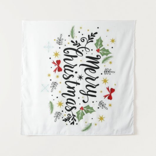 Prettig kerstfeest wandkleed (Voorkant (horizontaal))