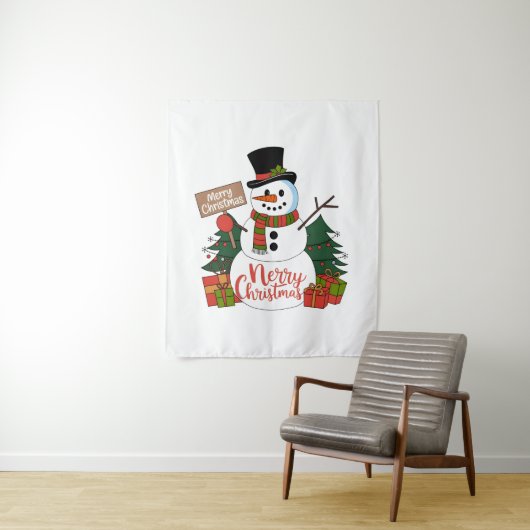 Prettig kerstfeest wandkleed (In situ)