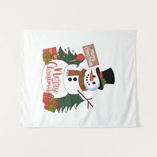 Prettig kerstfeest wandkleed (Voorkant (horizontaal))