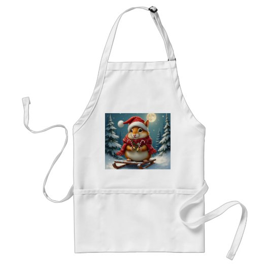 Prettig kerstfeest wangstoor standaard schort (Voorkant)