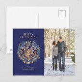 Prettig kerstfeest | Wapen van HOGWARTS™ gezinsfot Feestdagenkaart (Voorkant / Achterkant)