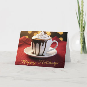 Prettig Kerstfeest Warme Chocolademelk Feestdagen Kaart