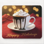 Prettig kerstfeest warme chocolademelk muismat (Voorkant)