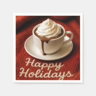 Prettig Kerstfeest Warme Chocolademelk Servet