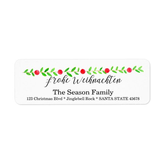 Prettig kerstfeest, watercolor kerstbanner etiket (Voorkant)