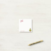 Prettig kerstfeest, Watercolor Kerstboom Post-it® Notes (Op bureau)