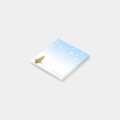 Prettig kerstfeest, Watercolor Kerstboom Post-it® Notes (Schuin)