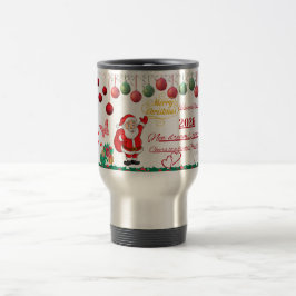 Prettig kerstfeest Waterfles Reisbeker